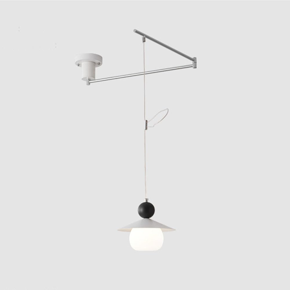 Luminaire scandinave créatif à bras pivotant en métal noble pour salle à manger