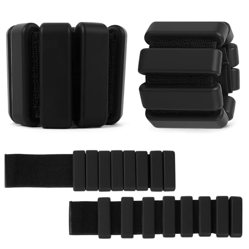 2 Pcs Pesas para Tobillos y Muñecas, Pesas Muñecas y Tobillos, Wrist Weights, Muñequeras con Peso Ajustable para piernas y brazos, oga, pilates y deportes (0,45 kg cada una)