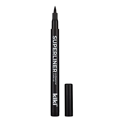 kiki Superliner Liquid Eyeliner Pen Black, Smudge proof All Day Vegan