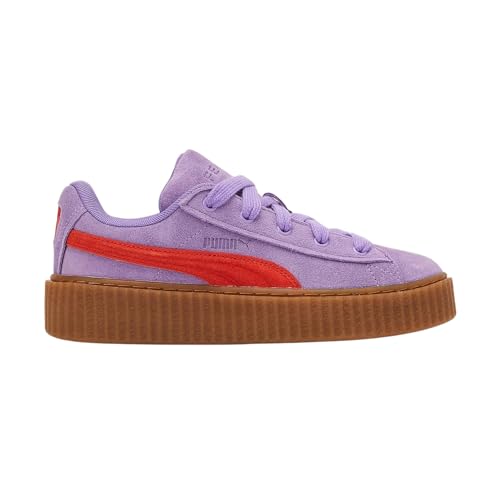 PUMA Creeper Phatty Jr Big Kids Shoes Size-4, Lavender Alert-burnt Red