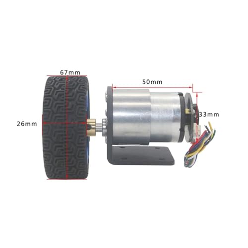 Moteur à Engrenages JGB37-520 6V : Plus de Perte de Puissance Grâce au Kit Encodeur et Roue - 3