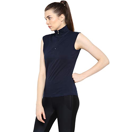 Image of Ap'pulse Women's Sleeveless 1 /4 Zip Hineck Tshirt(Pack of 2)