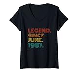 Photo Gallery donna legend since june 1987 tee anniversary birthday 1987 vintage maglietta con collo a v Photo Gallery donna legend since june 1987 tee anniversary birthday 1987 vintage maglietta con collo a v