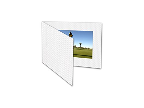 Golf-ball dimpled white cardboard folder 4x6's Our price is for 25 pcs - 4x6
