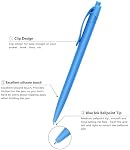 Aozora Pens Bulk 120 Pack Blue Click Pens No Bleed Wholesale Retractable Ballpoint Pens Medium Point,Smooth Ink Pens for Journaling School Office Supplies 1.0MM Blue Ink