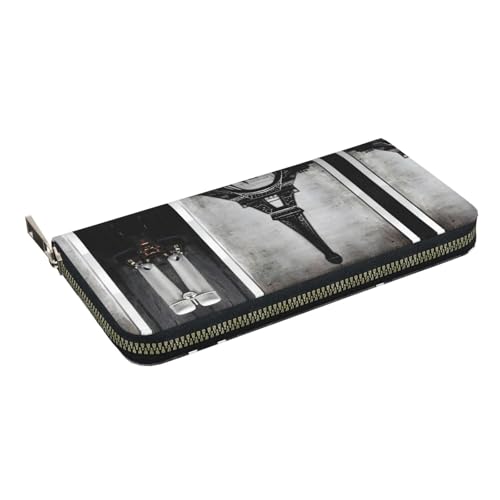 Parisian Coffee Eiffel Tower Print Womens Wallet, Ladies Credit Card Holder, Phone Wallet Purses, Long Clutch Hand Bag2