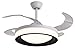 BEL AIR HOME - Ventilatore da soffitto TITAN Series DC Motor con pale dispiegabili con 36W LED Light (3000K, 4000K, 6500K) con telecomando incluso (Bianco/Nero)
