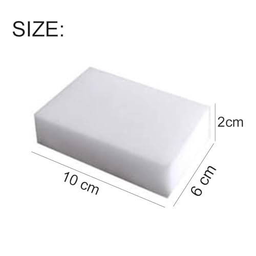 Image of 50 Pcs Multi-Functional Melamine Foam Cleaner Magic Sponge Eraser for Kitchen, Furniture, Bathtub, Bathroom,Wall Cleaner, Shoes Cleaning (50)