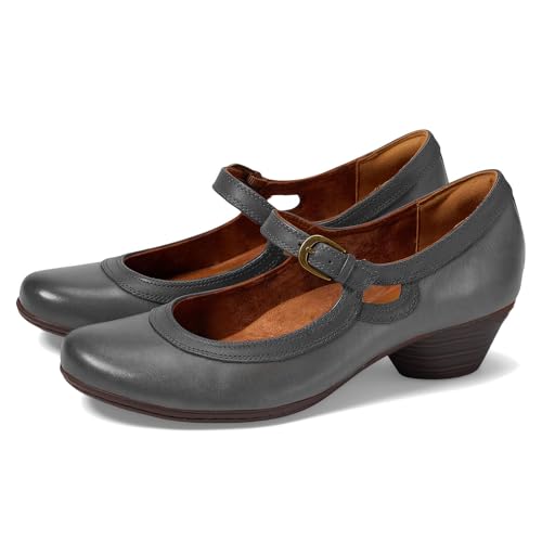 SHODENSE Women Retro Chunky Heel Mary Jane Shoes Round Toe Ankle Strap Dress Pumps Sandals 2 inch Mid Block Heel Mary Janes Two Tone Matte Buckle Retro Comfort Wedding Casual Ladies 4-11 M US