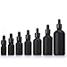Uamtuce 10ml 30ml 50ml 100ml Dropper Glass Bottle Fine Oil Bottle Scrub Black Light Avoidance Glass Cosmetics Separate Bottling(All Black,25PCS_20ML)