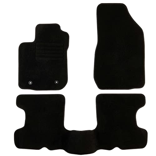 DBS 1765711 Tapis Auto - Sur Mesure - Tapis de sol pour Voiture - 3 Pièces - Antidérapant - Moquette noir 900g/m² - Finition Velours - Gamme Star