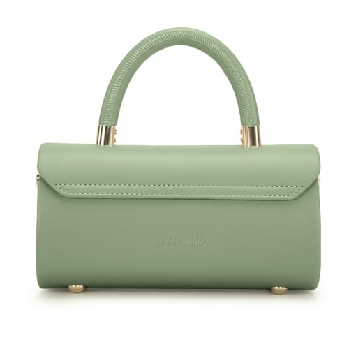 Image of Milan Chiva Top Handle Bag for Women Mini Barrel Crossbody Handbag with Adjustable Strap Elegant Small Purses | Small