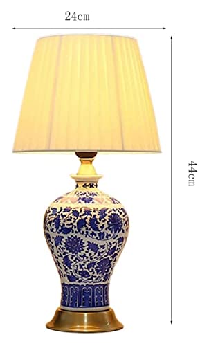 Lampe de bureau en céramique rétro avec éclairage doux