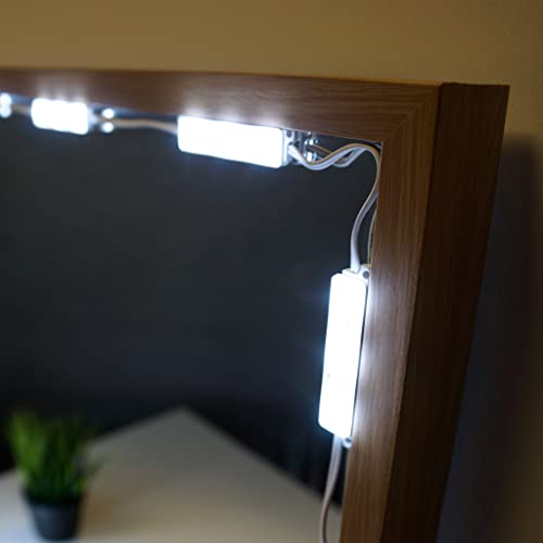 Espejo de maquillaje con luces LED y regulador miniatura 4