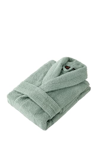 Peignoir de bain de qualité supérieure vert eau en taille XL