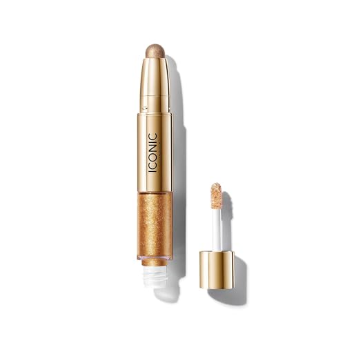 ICONIC LONDON Glaze Crayon | Dual Ended Eyeshadow Stick for Sparkling, Wet-Look Glazed Effect, Cruelty Free, Vegan Makeup