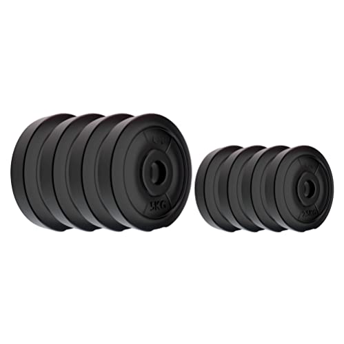 Image of Kore RW PVC Plate-30KG (2.5 KG X 4 + 5 KG X 4) Weight Plate, Black