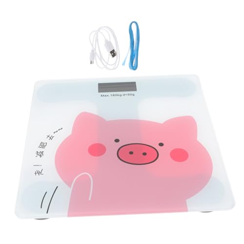 Balance corporelle en verre trempé mignon pour la salle de bain familiale