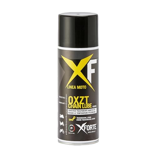 XFORTE OXZT Grasso Catena Moto O-Ring, Lubrificante Sintetico Antigoccia ad Alte Prestazioni, 400 ml - Protezione Resistente per Strada, Pista e Fuoristrada