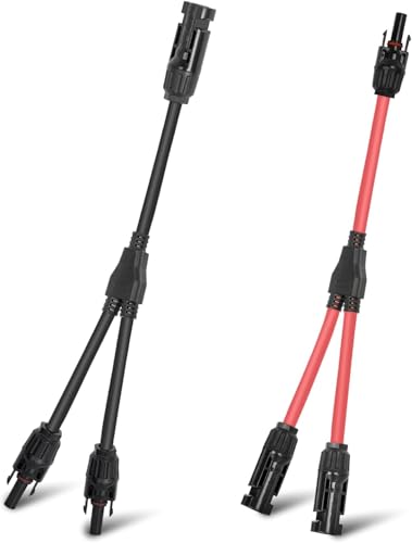 Gebildet 1 Par Y Branch Rama Conectores Adaptador,Conector Paralelo Conectores del Panel Solar Macho Hembra MMF/FFM