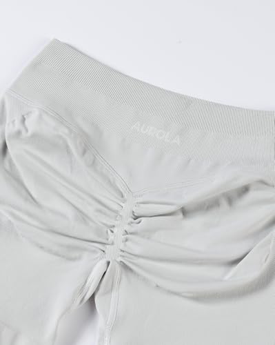 Image of AUROLA Influence Workout Shorts for Women,2.5 3.5 4.5 5.5 6.5 No Roll Up Squat Proof Scrunch Seamless Compression Gym Short