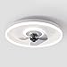 Wentylator sufitowy z oświetleniem i pilotem 40x12 Mini lampa sufitowa, ściemnialna dioda LED 3 prędkości 3 ostrza Nowoczesne oświetlenie Wentylator Sypialnia Kuchnia [Klasa energetyczna A]