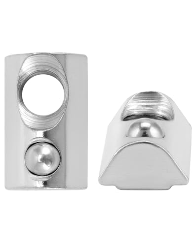 QWORK® 100stk. Nutensteine mit Kugel Nut 8 M8 für Aluprofil4040 - Verzinkt Kohlenstoffstahl