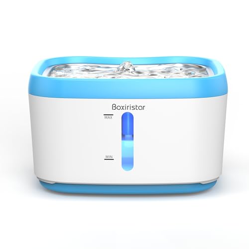 Boxiristar XR240400160-0-NEW1 Cat Water Fountain Wireless Pet Fountain Battery Operated,84Oz/2.5L Automatic Dog Water Dispenser thumb #1