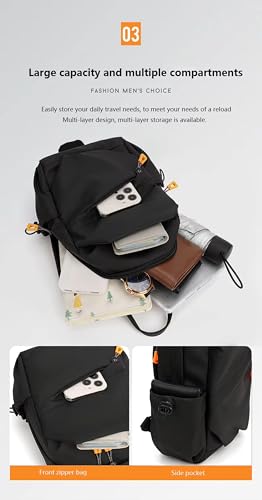 Image of ARURA (LABEL) Multifunction Anti-theft Shoulder Bag Crossbody Bag Travel Sling Bag with USB Port and Code Lock Messenger Backpack Chest Bag for Male Female