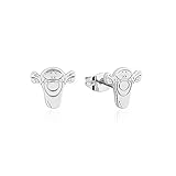  Disney Couture Kingdom Winnie the Pooh - Pendientes de personaje de tigre chapados en oro blanco