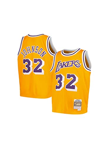 Youth Magic Johnson Los Angeles Lakers Gold Hardwood Classic Jersey (US, Numeric, 8, Regular, Red)