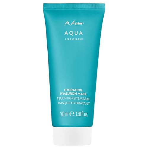 M. Asam AQUA INTENSE Masque Hydratant Hyaluron (100ml) – Masque visage hydratant à l’acide hyaluronique, Masque gel sans parfum, Soin visage anti-âge, Pour peau sensible, Vegan & sans silicone