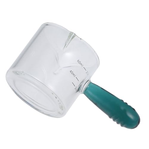 SOLUSTRE Tasse à Espresso Double Shot Verre Avec Poignée Idéale Pour Mesurer Et Servir Le Café Éspresso Design Pratique Et Compact Pour Usage Quotidien