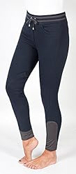 Damen Sweat Reithose mit Kniebesatz