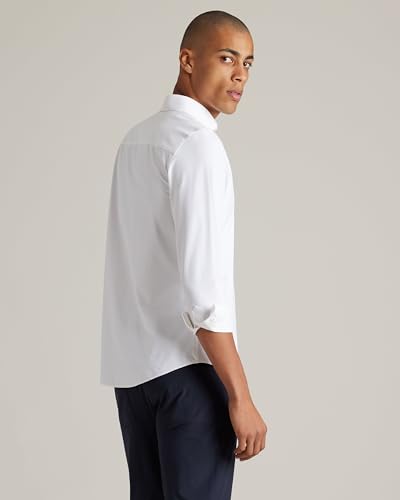 Rhone Men's State of Mind Shirt, Slim Fit Button Down Shirt, Performance Fabric, Anti Odor (White, Medium)3