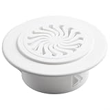 Bebykilemi Kunststoff-Rosetten für Wandlüftungsgitter, PP-Material, Klimaanlagen-Lochabdeckung mit dekorativem Design, 40–100 mm, 1 Stück, Weiß (60 mm)