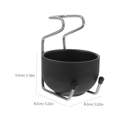 IWOWHERO Men's Shaving Soap Bowl Stainless Steel Soap Bowl Set Holder Beard and Care Kit