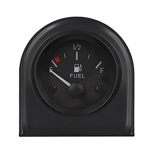 Indicador de nivel de combustible de 52 mm Indicador de combustible de automóvil universal Medidor de tanque con sensor E-1/2-F Rango de medición, 12 V Universal para automóvil/SUV