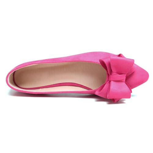 Image of TN TANGNEST Women's Flats Comfortable Dressy Slip On | Pointed Toe Bow Ballet Shoes, Business Casual Office Flats, Suede Flat Shoes