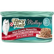 Fancy Feast Medleys Wild Salmon Primavera with Garden Veggies & Greens in a Classic Sauce, 3-oz, case of 12