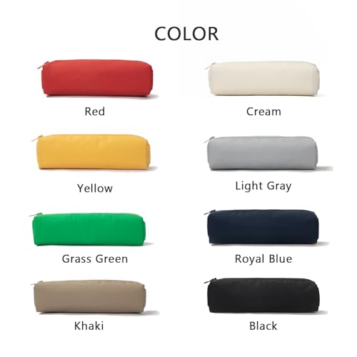 Image of Pencil Case Small Zipper Pen Pouch for School Office Art Supplies Stationery Organizer Bag for Pens Markers(Khaki /Oxford)