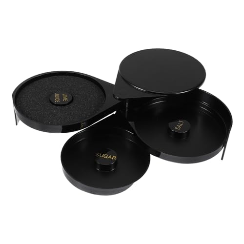 Garneck Contenitore per Zucchero Plastica Distributore di Snack e Condimenti per Cocktail e Margarita Organizer Coperchio Ermetico per Piano di Lavoro Bar e Cucina