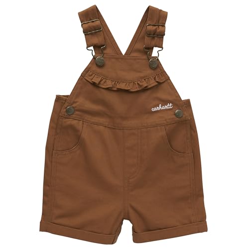 Image of Carhartt Kid's CM9748 Canvas Ruffle Front Shortall - Girls