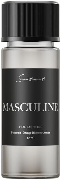 Masculine Designer Collection Diffuser Oils | Aromatherapy Home Fragrance | Luxurious Scent with Notes of Bergamot, Orange Blossom, Amber, 50ml