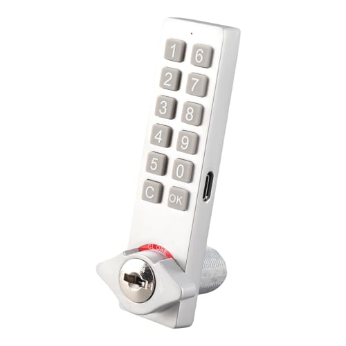 Zinc Alloy Keypad Cabinet Lock – Password & Key Security with Alarm System, Durable Anti-Theft Lock for Cabinets & Furniture