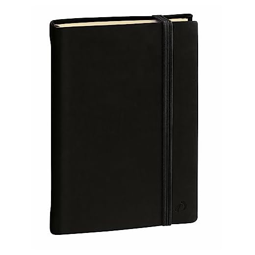 QUO VADIS - Kollektion: Silk CARNET 24 unliniert mit Gummiband 16 x 24 cm - Schwarz
