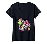 Photo Gallery donna cute hawaiian tie dye sea turtle aloha turtle adventure maglietta con collo a v Photo Gallery donna cute hawaiian tie dye sea turtle aloha turtle adventure maglietta con collo a v