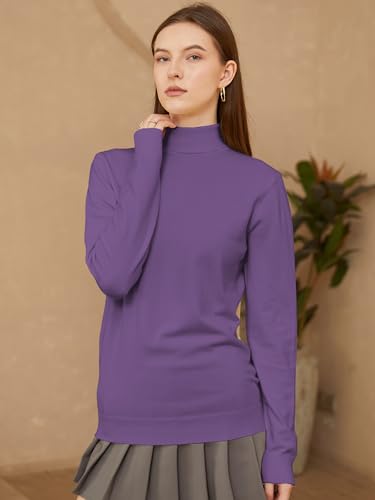 Image of SANGTREE Women's Turtleneck Sweaters Long Sleeve Pullover Tops | Breathable Lightweight Fabric| Fall Winter Fashion Outfits| Perfect for Daily,Office,Vacations,Holiday,Family Gatherings Etc.