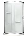 OVE Decors Breeze 32 in. Corner Shower Sliding Door, With Included Walls and Base, Clear Glass and Chrome Finish