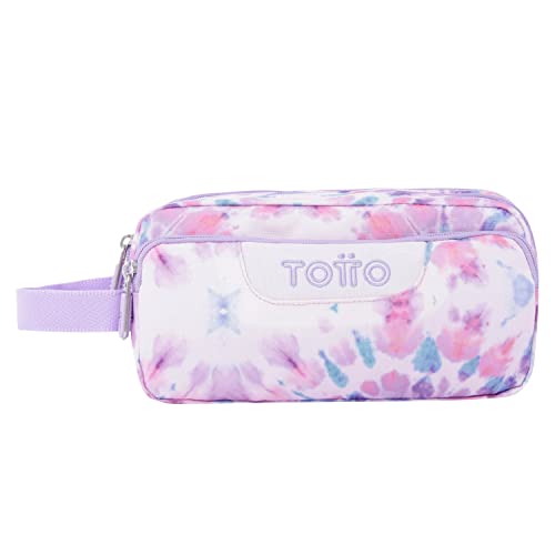 TOTTO Estuche Escolar Tres Compartimentos Rosa tye Dye - Agapec Cover